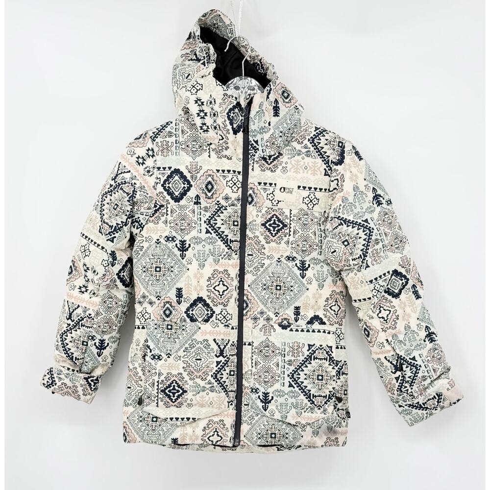 Picture Organic Olyvera Jacket Coat Youth Girls Ski Snow Winter Size 12 Hooded